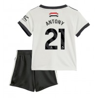 Manchester United Antony #21 Tredje Tröja Barn 2024-25 Kortärmad (+ Korta byxor)